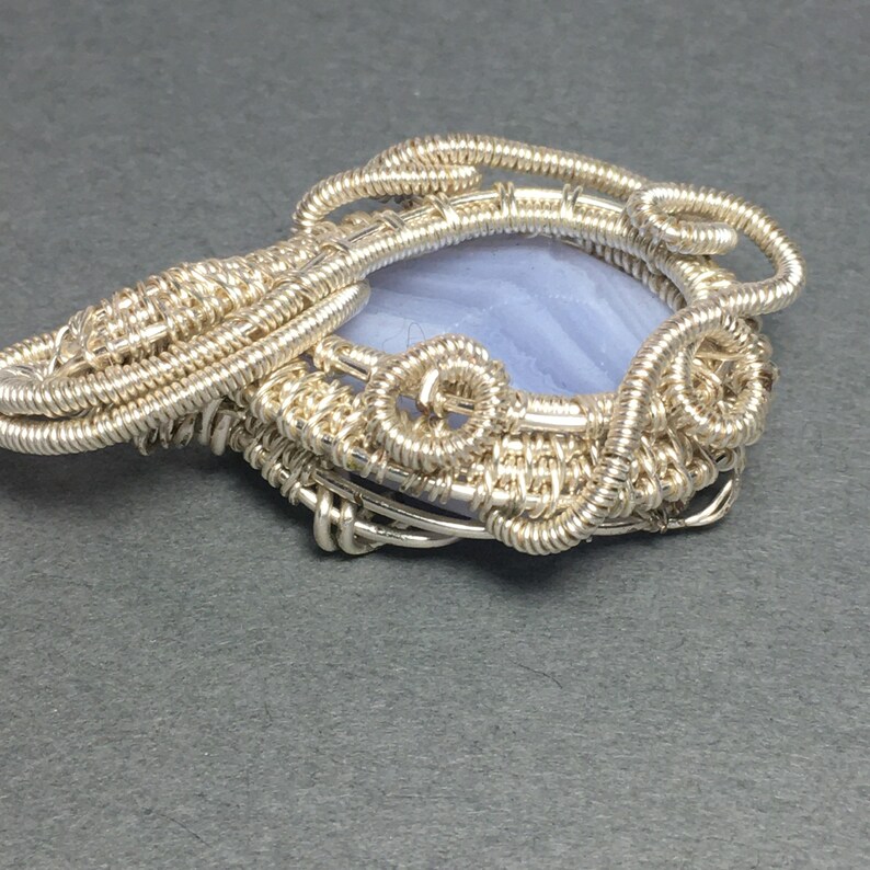 Crazy Lace Blue Agate Pendant,Laughter Crystal