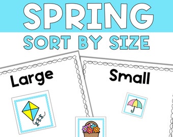 Spring Sort by Size Activity | Size Sorting Mats for Preschool, Homeschool