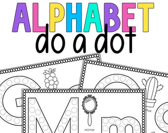 Alphabet Do A Dot Printable, Preschool Activity, Fine Motor, Dot Marker Pages for Kids, Homeschool