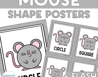 Mouse 2D Shape Matching Clip Cards | Printable Math Activity for ...