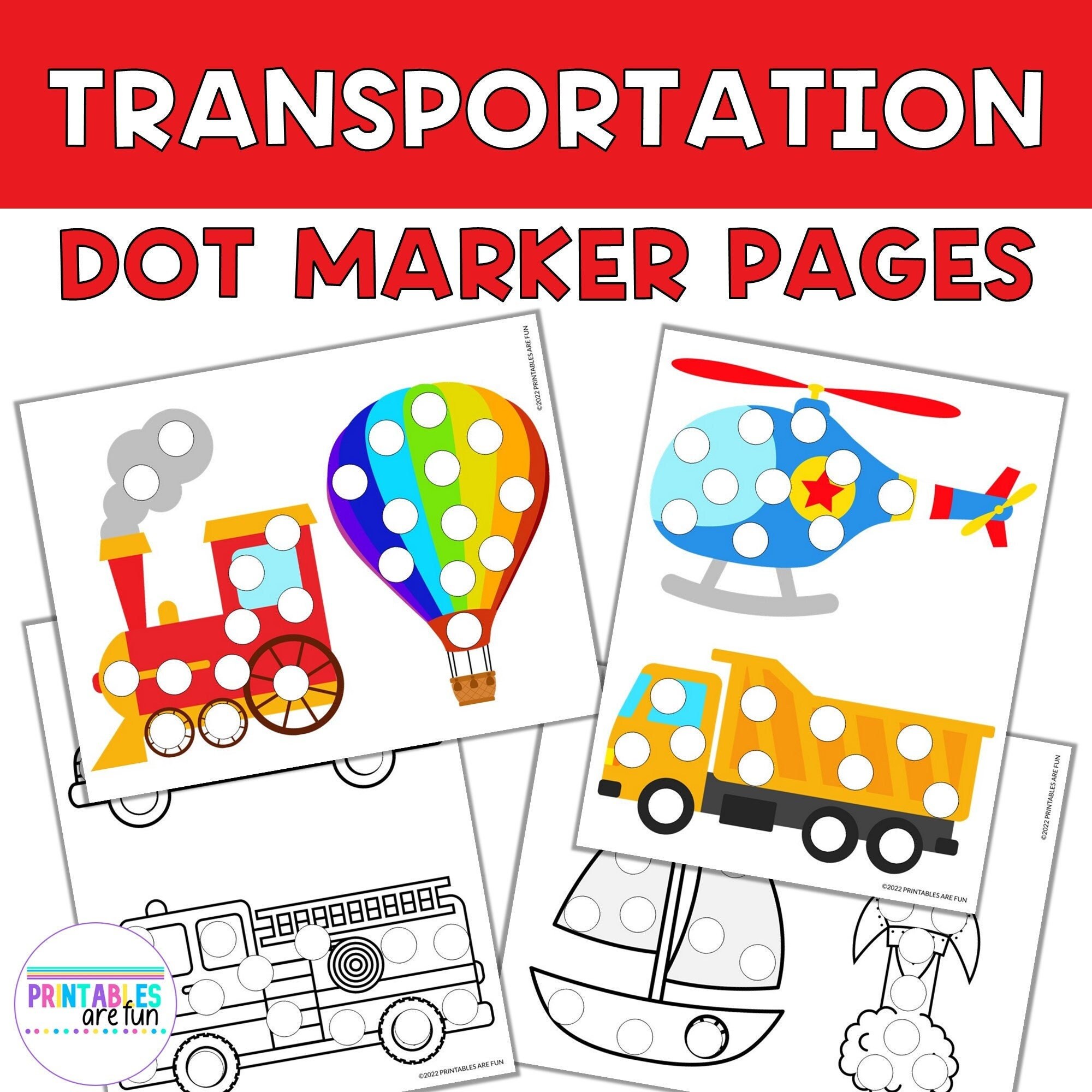Transportation Do A Dot Printable | Dot Marker Pages for Kids | Fine Motor Preschool Activity | Kids Coloring Pages - Etsy transportation-do-a-dot-printable-dot-marker-pages-for-kids-fine-motor-preschool-activity-kids-coloring-pages-etsy