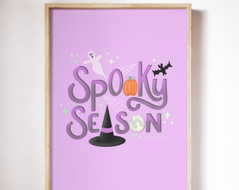 Spooky Season digital download, printable art, wall art, home decor