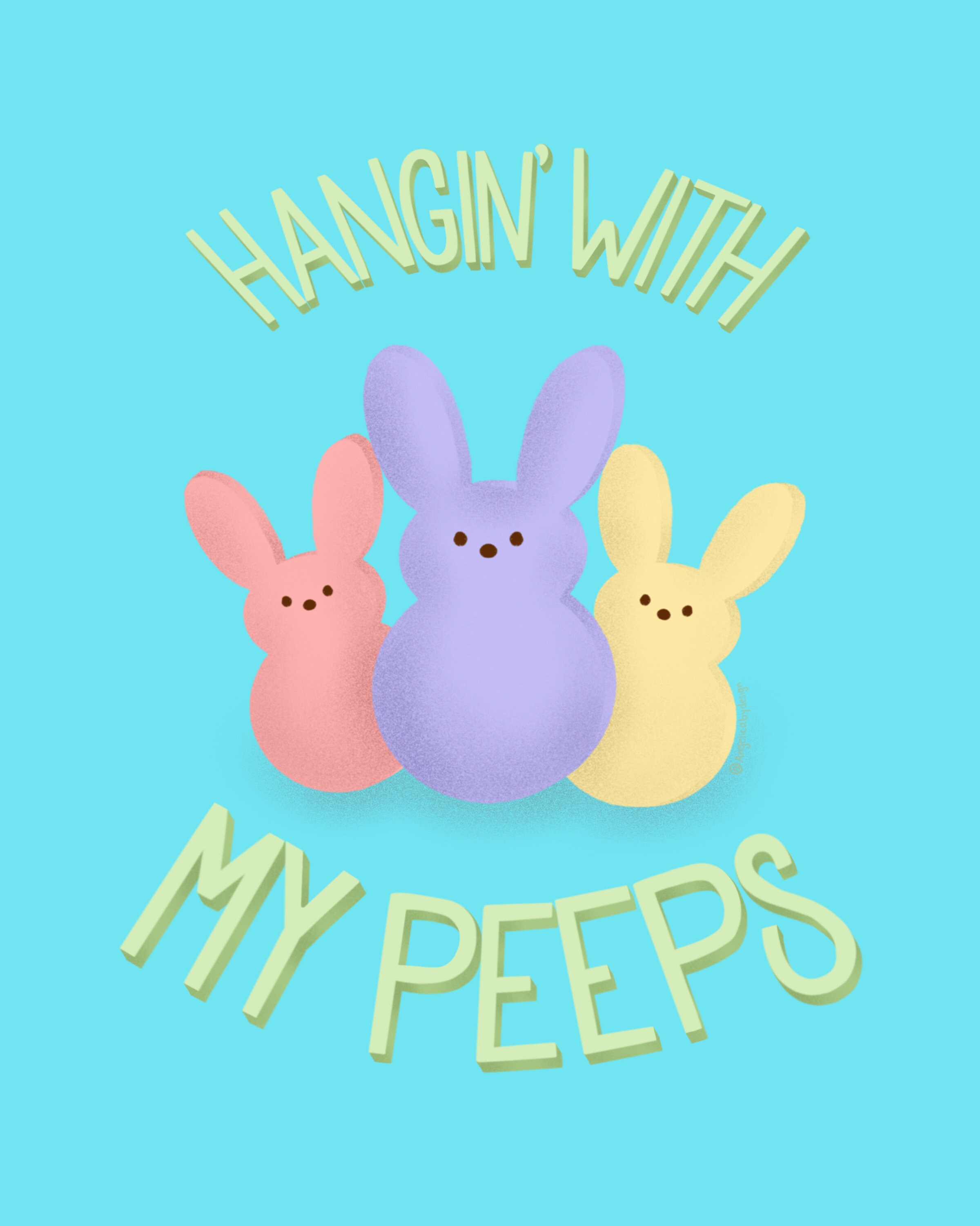 Hangin' with my Peeps digital download printable wall | Etsy
