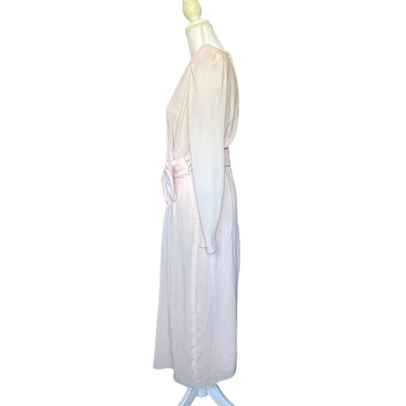 Miss Elliette VTG ‘70s Blush Crepe Chiffon Rhines… - image 4