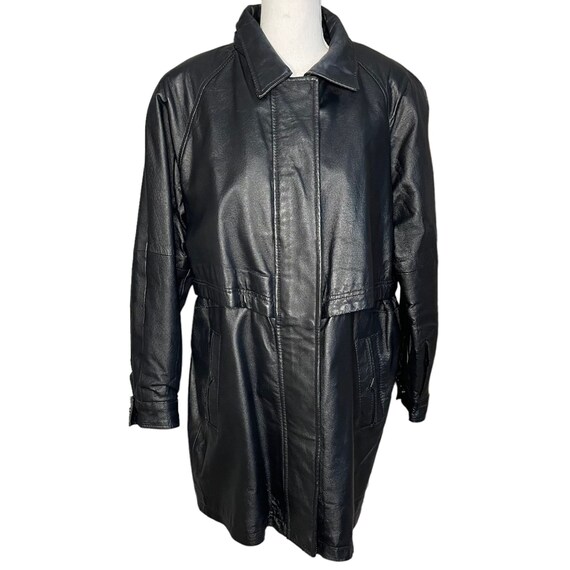Phase 2 VTG ‘90s Black Leather Faux Fur Liner Vented … - Gem