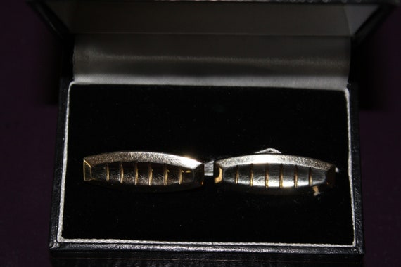Groove Lines Cufflinks | Silver And Gold Tone Cufflinks | Slim Cufflinks | Cufflinks for men | Cufflinks for him | Grill Cufflinks