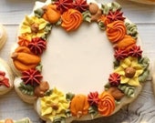 Fall Wreath Cookie Cutter designed by Allison Mammeli prettysweetcookies