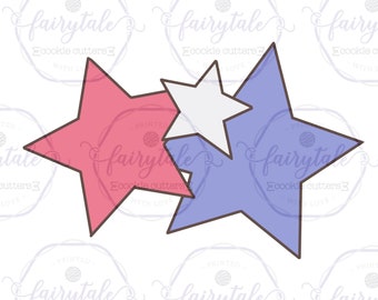 3 Stars / Fourth of July Stars Cookie Cutter