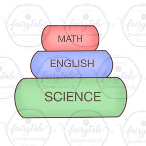 Chubby Stack of Books Cookie Cutter - Back to School / Teacher Appreciation
