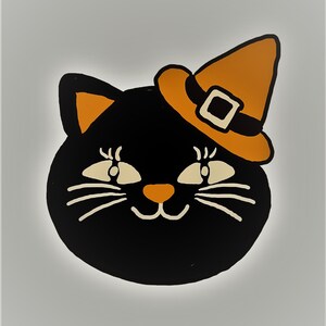 Vintage Halloween Cat Witch Cookie Cutter