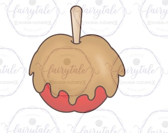 Caramel Apple Cookie Cutter, Food Safe PLA Plastic