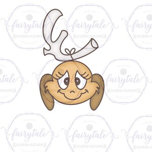 Green Grumpy Christmas Guy's Dog Cookie Cutter