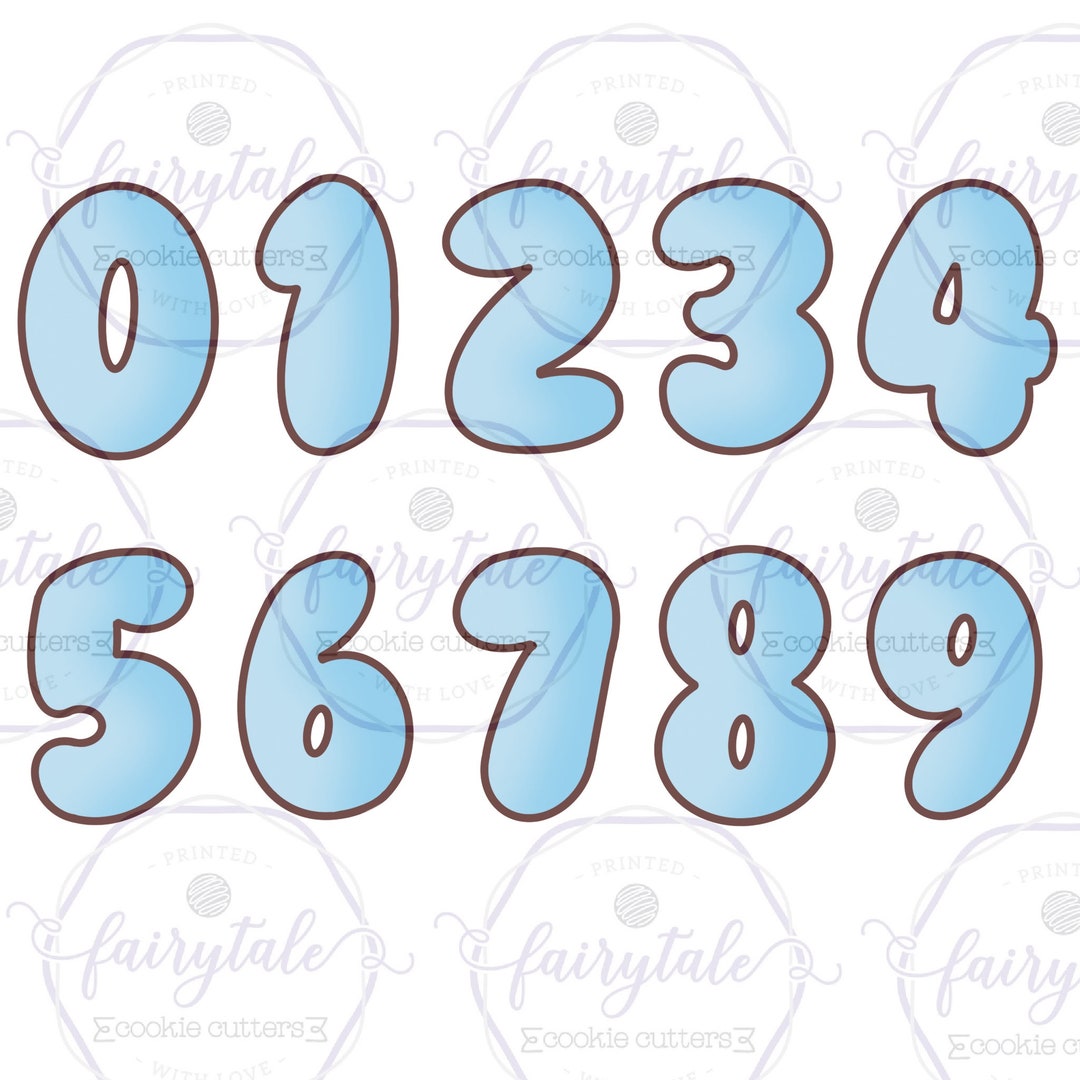 Bubble Number Set / Bubble Number Cookie Cutters - Etsy