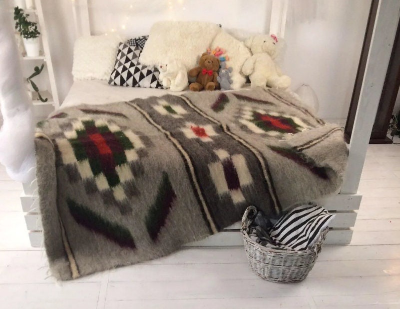 Ukrainian Lambswool Throw Carpathian handmade sheepskin wool Etsy