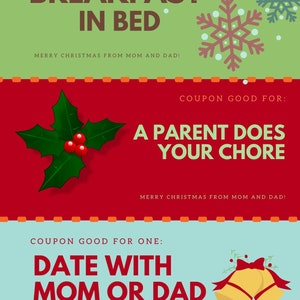 Cupones de Navidad para niños