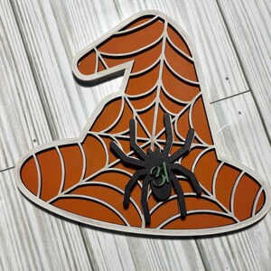 DIGITAL DOWNLOAD - Halloween Laser Cut File SVG - Witch Spider Web Hat - 2022 - Glowforge Tested