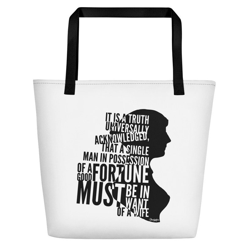 First Line of Pride and Prejudice Tote Bag
