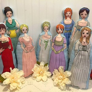Sew-It-Yourself Complete Set of 8 Dolls - Heroines of Jane Austen