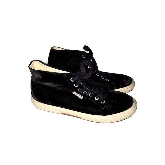 velvet high top superga