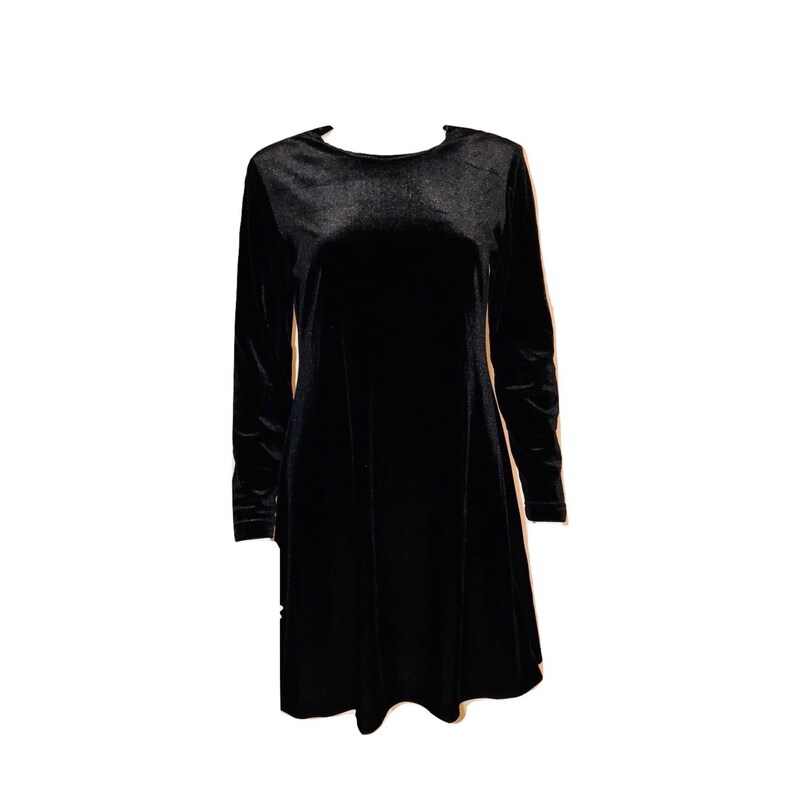 Velvet Shift Dress Vintage Black Velvet Dress Black Dress Black Shift Dress