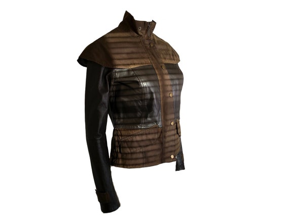 Barbour Waxed Leather Cape Jacket, Barbour Jacket