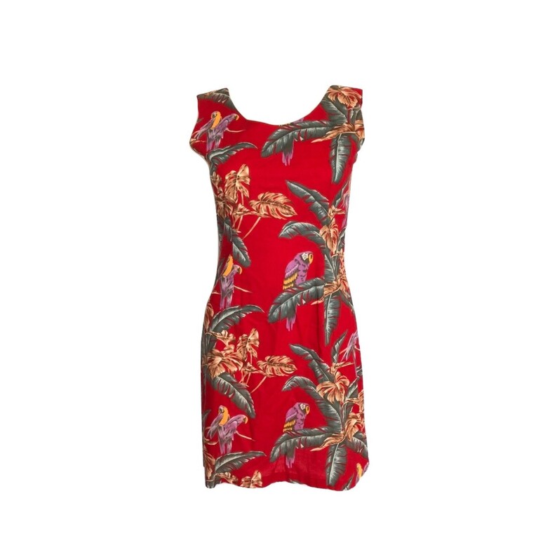 red hawaiian dress