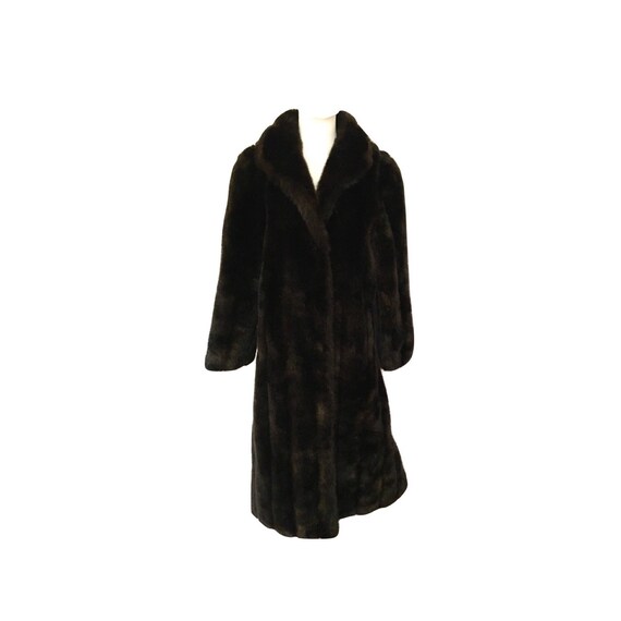 Vintage 80's Jordache Faux Fur Coat, Vintage Faux