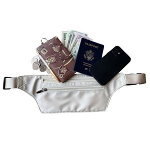 Nylon money belt passport holder sling bag fanny pack for travelling gift for women and men.