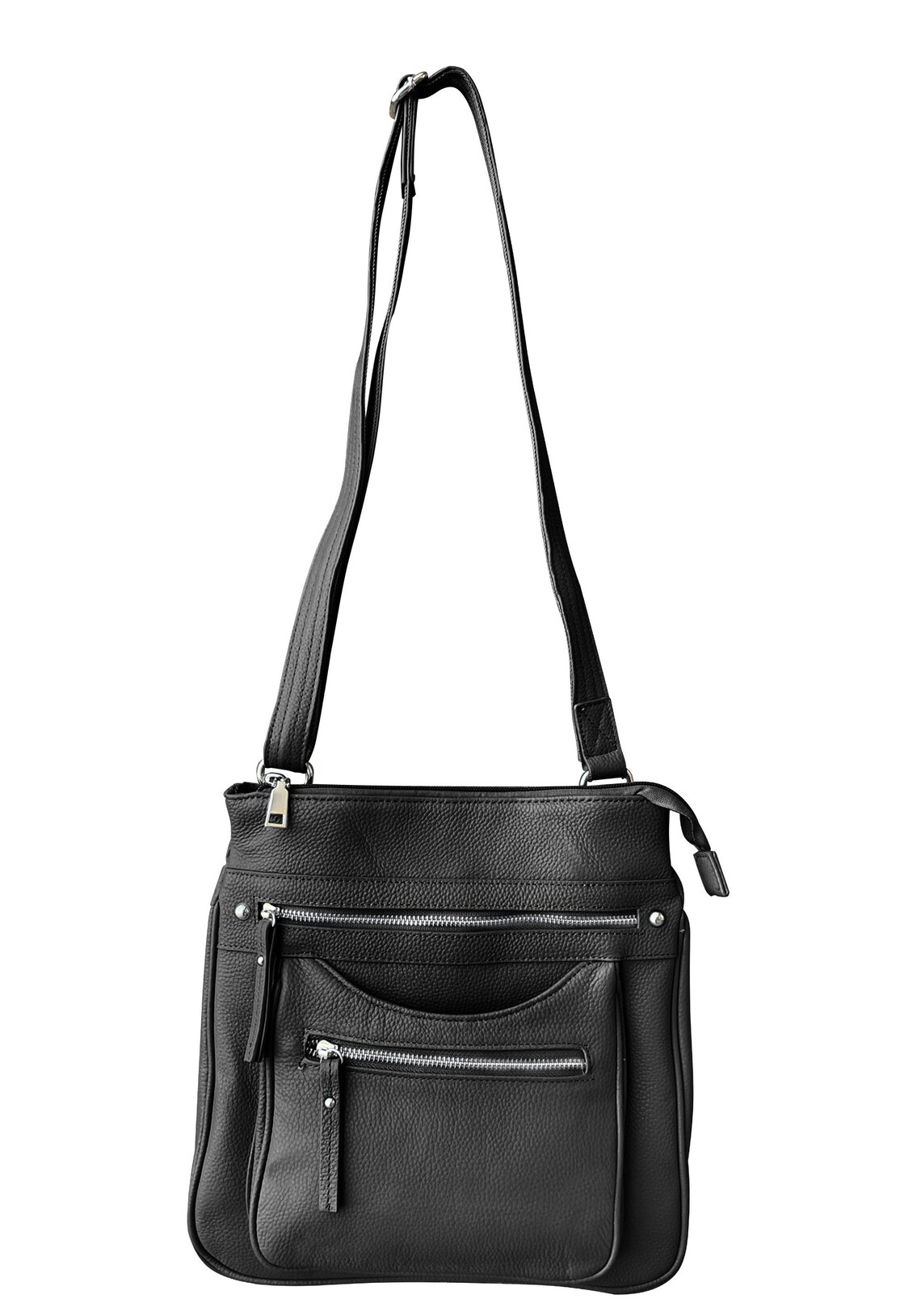 Cowhide Leather Concealed Carry Purse Crossbody Shoulder Bag Etsy