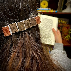 Bookish Barrette mini book hair clip