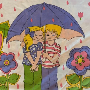 Pair of vintage novelty Friendship pillowcases