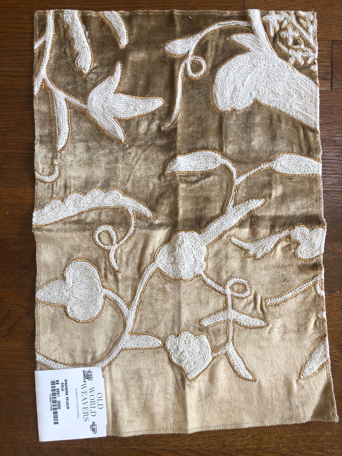 Designer Fabric Sample OLD World Weavers Sikandra Velour Etsy