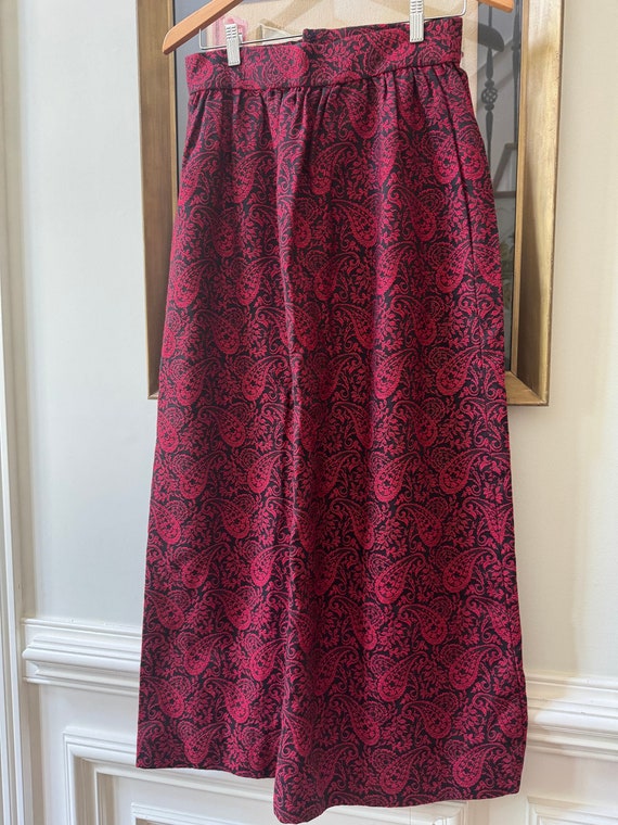 Vintage 1960’s  handmade skirt - red and black pai