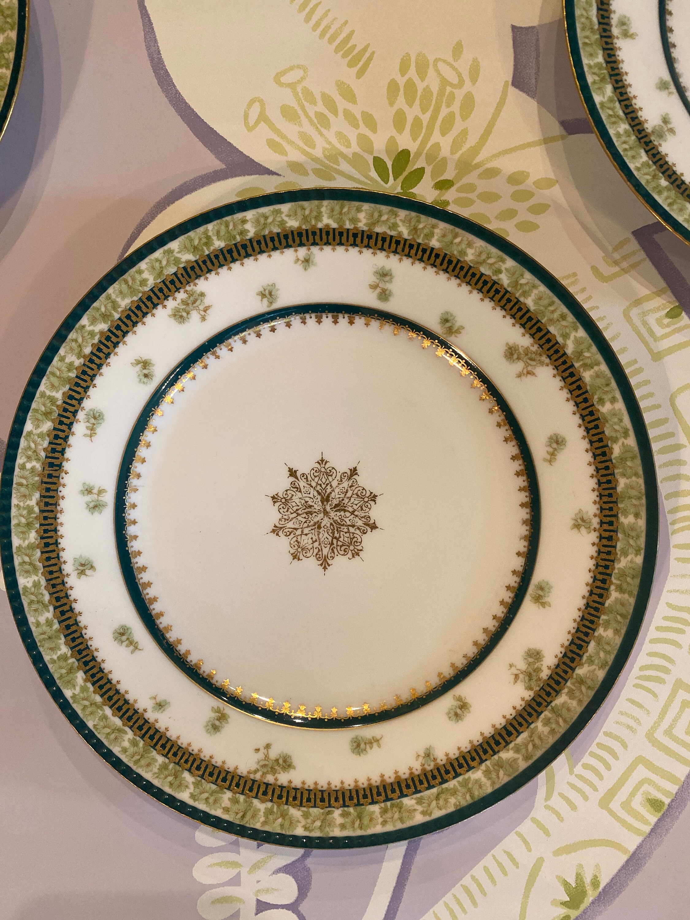 Vintage Haviland Limoges Dessert Plates Set of 4 Green and Etsy