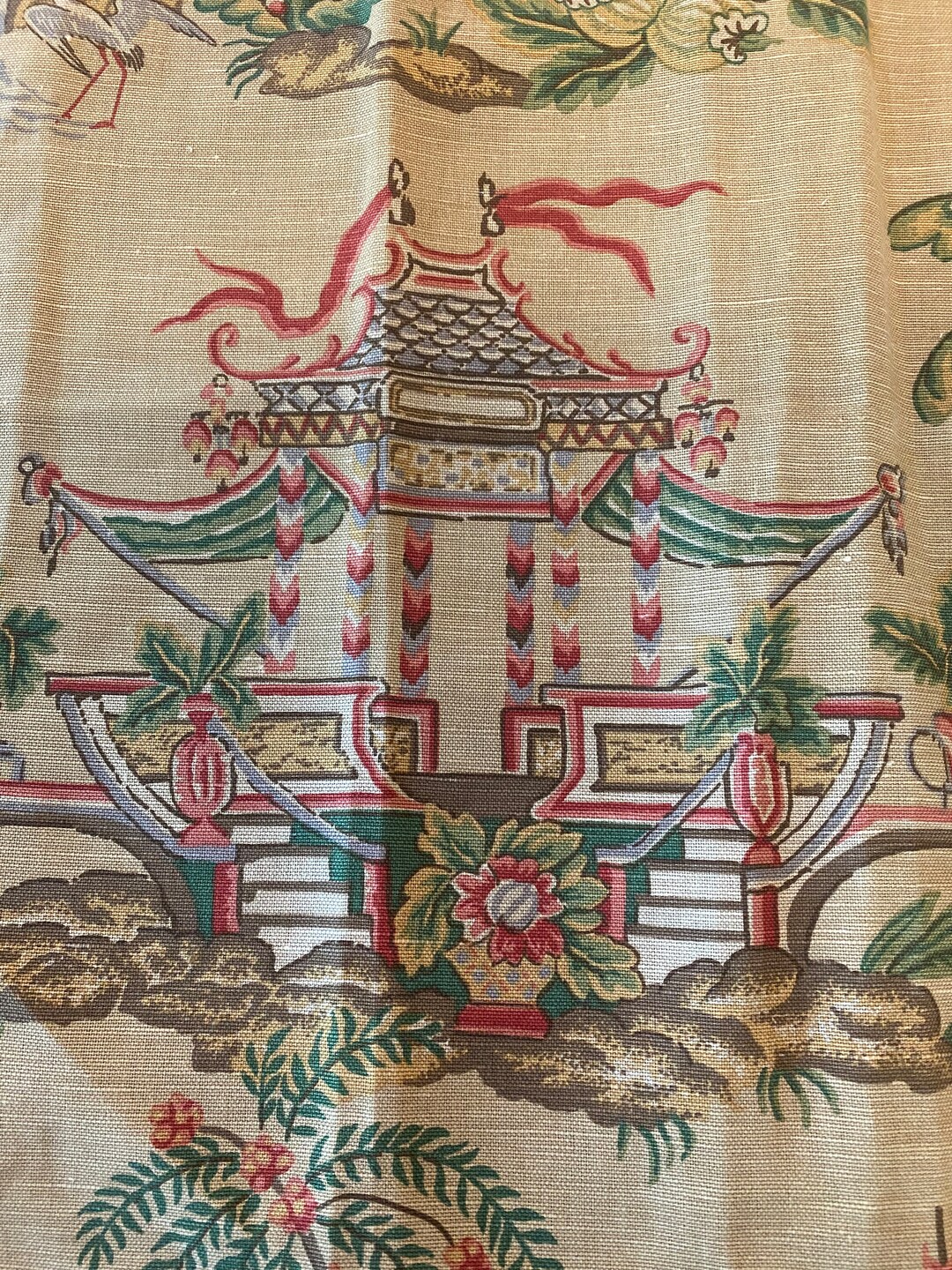 Designer Fabric Sample Thibaut Tea House Etsy