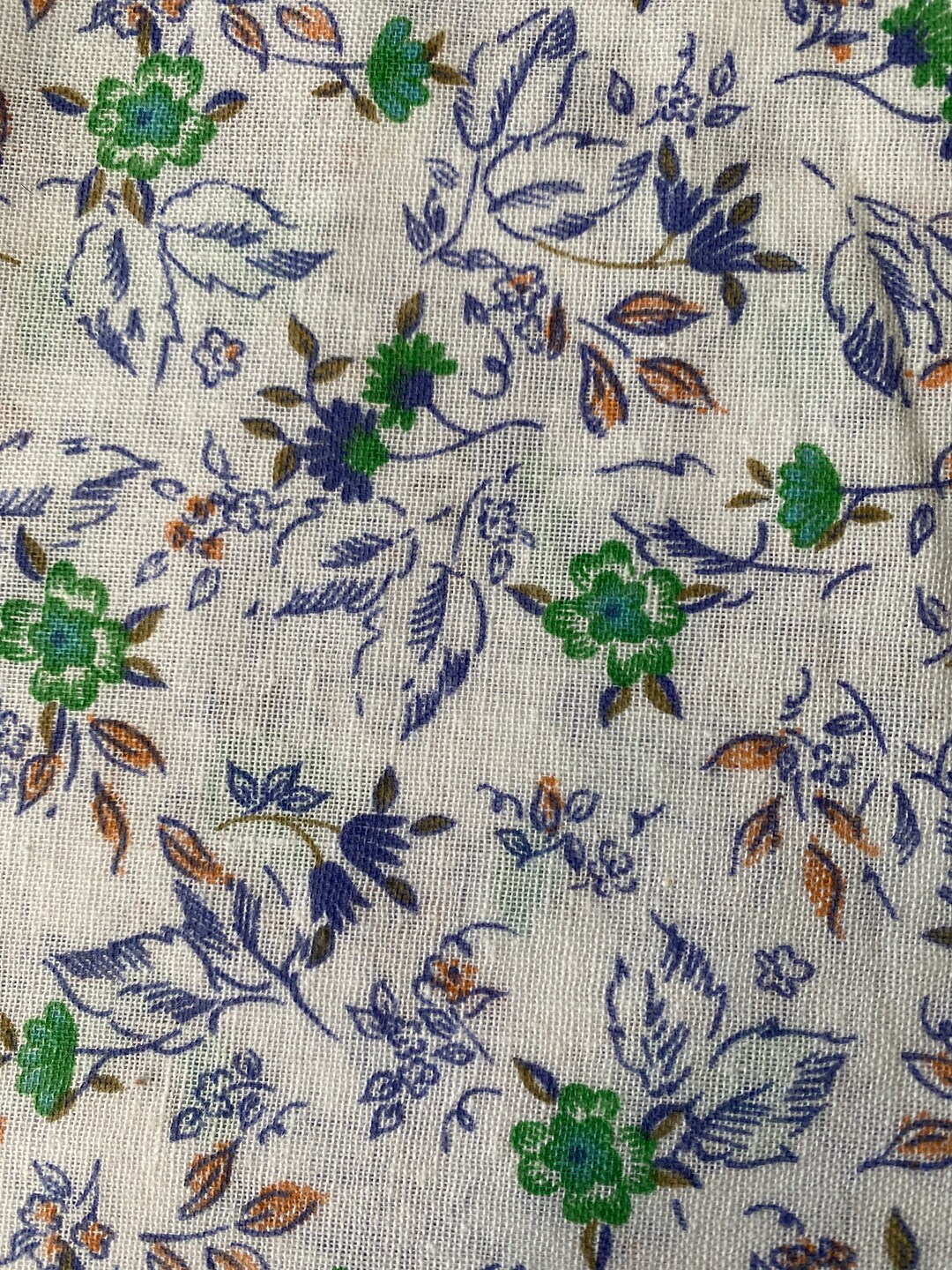 Vintage Novelty Fabric by Patterns Rights Inc Delicate Floral Etsy