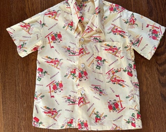 Vintage 60s Youth Tom Sawyer Press Gard Button up Shirt - Etsy
