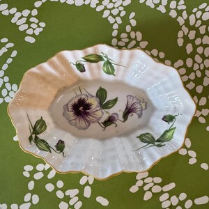 Vintage Fine Bone China Dish by Shelly - Pansies - Etsy