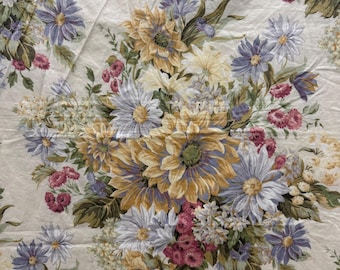Vintage Cyrus Clark fabric remnant SUNFLOWERS