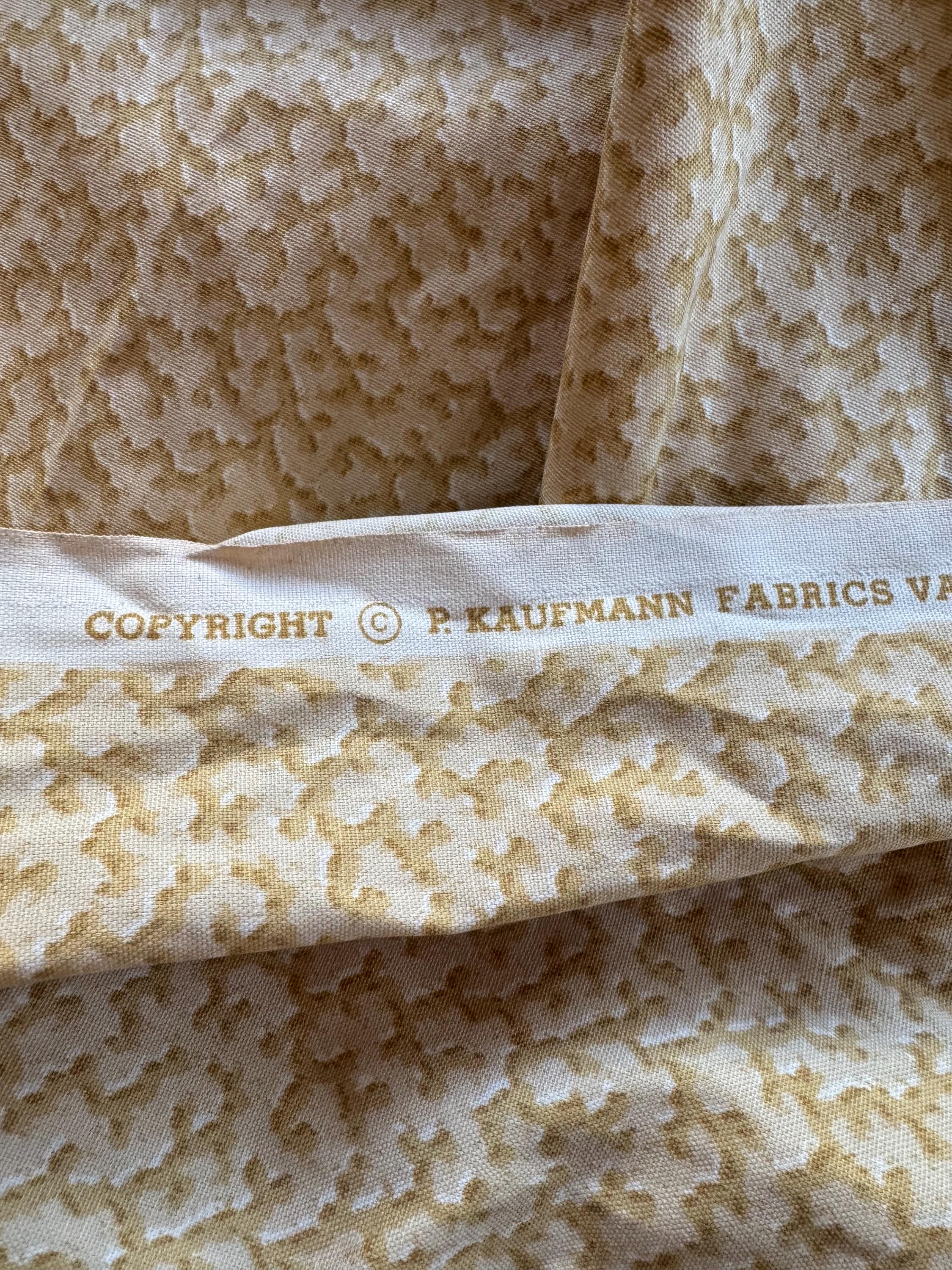 Vintage P. Kaufmann Vermiculated Pattern Style Fabric - Golden Beige ...