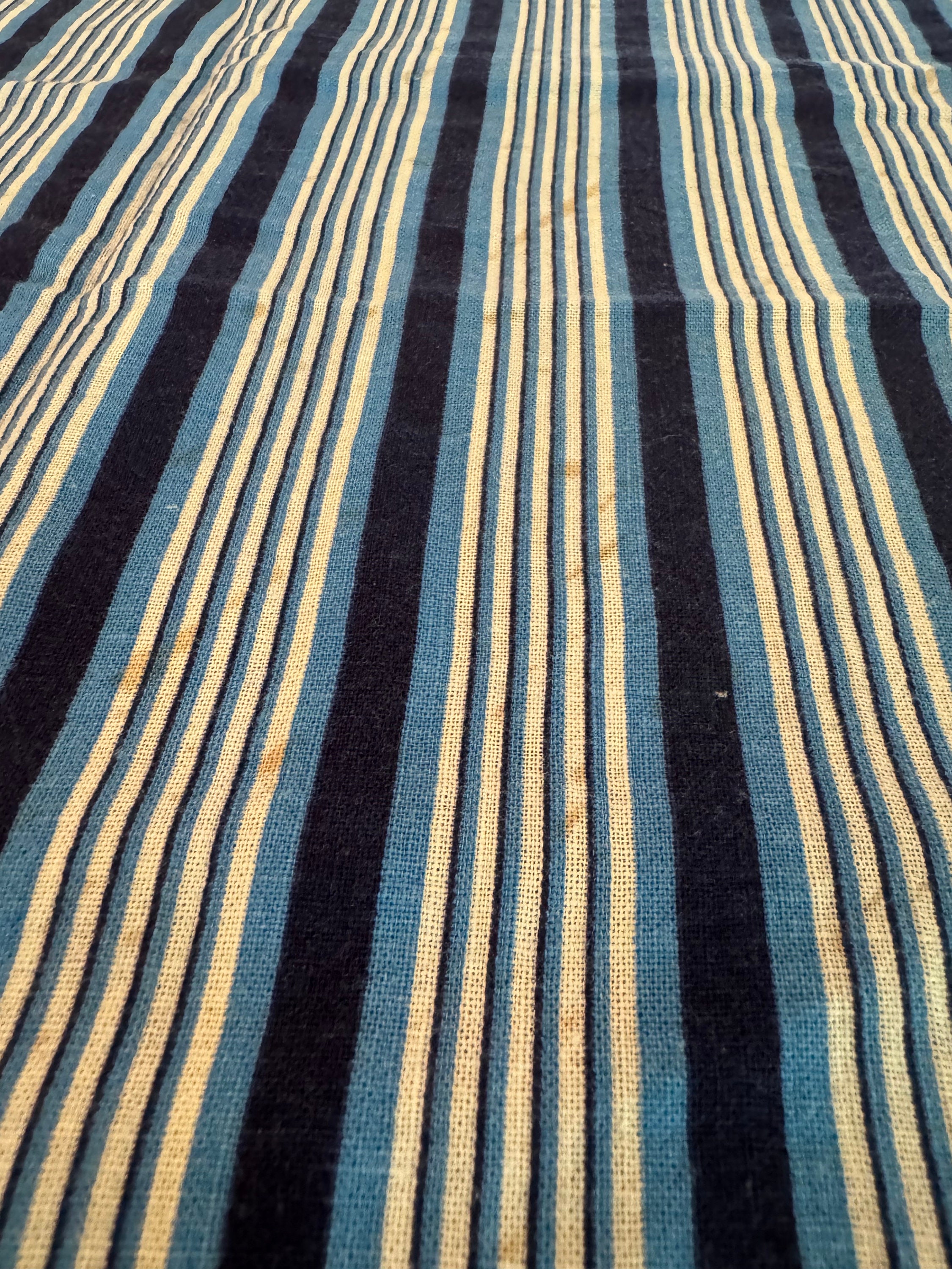 Vintage Novelty Fabric Blue Stripe - Etsy