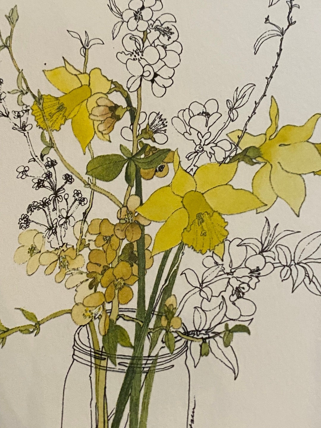 Set of Six Vintage Framed Mary Lou Goertzen Prints Florals Etsy