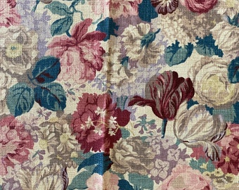Designer fabric sample muted floral