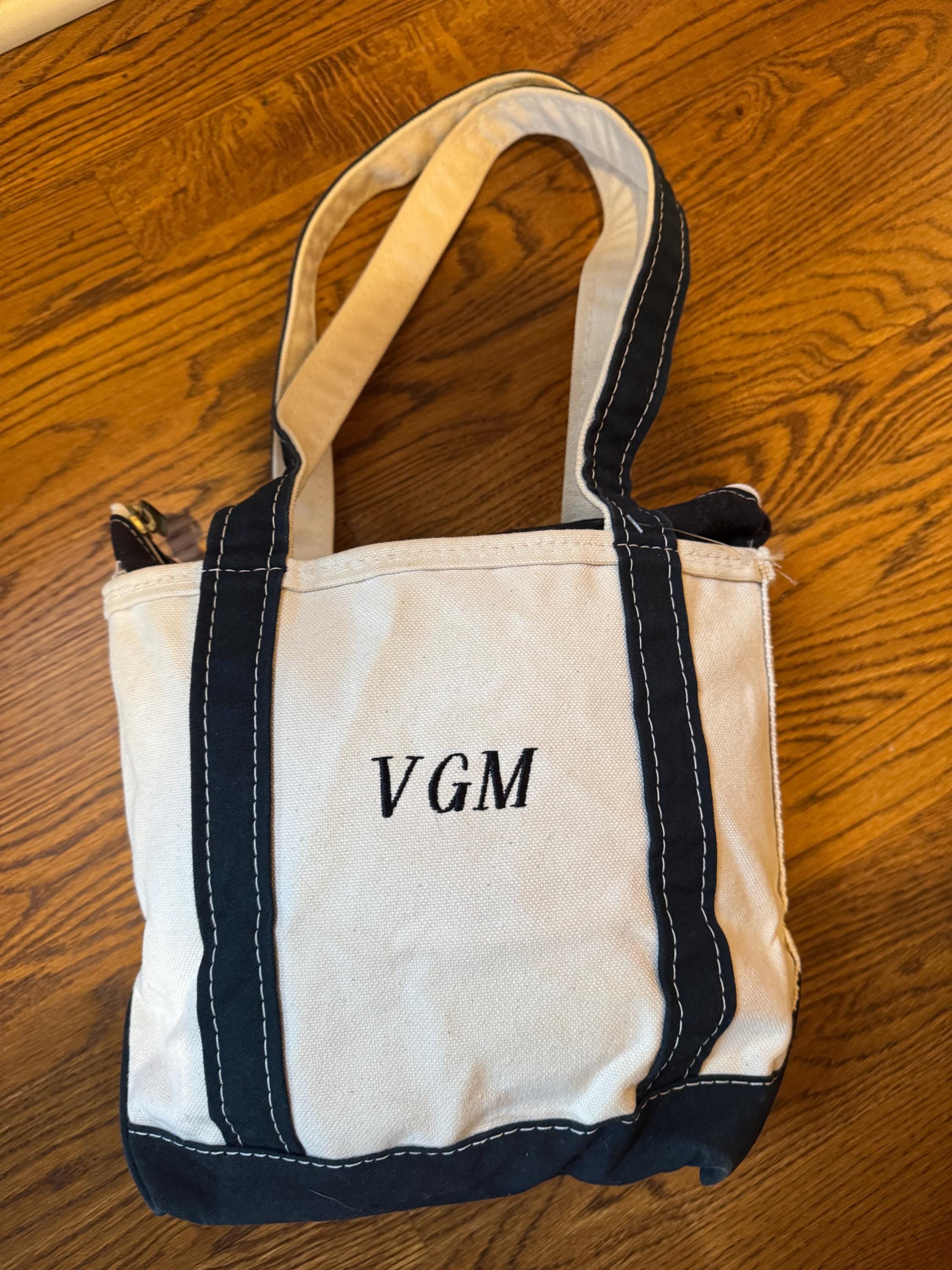 Vintage L.L. Bean Boat and Tote - Small Navy Blue and VGM