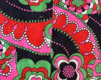 Vintage handmade groovy flower power pillow cover