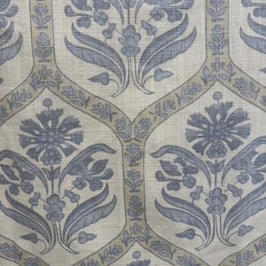 Designer fabric sample by THIBAUT Caton in light blue