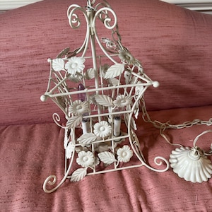 Vintage 1960’s Italian Tole light fixture chandelier