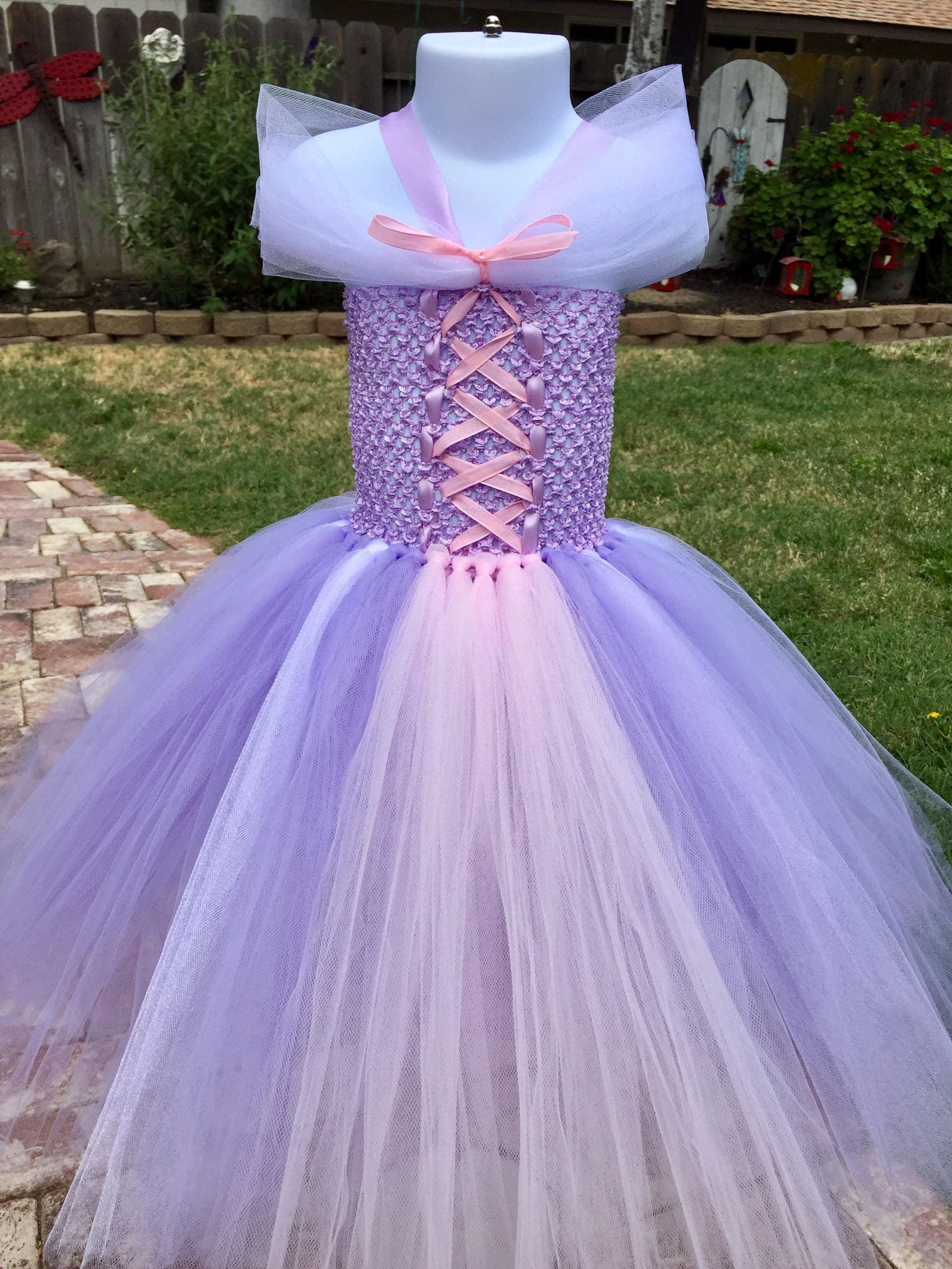 pink and violet tutu dress