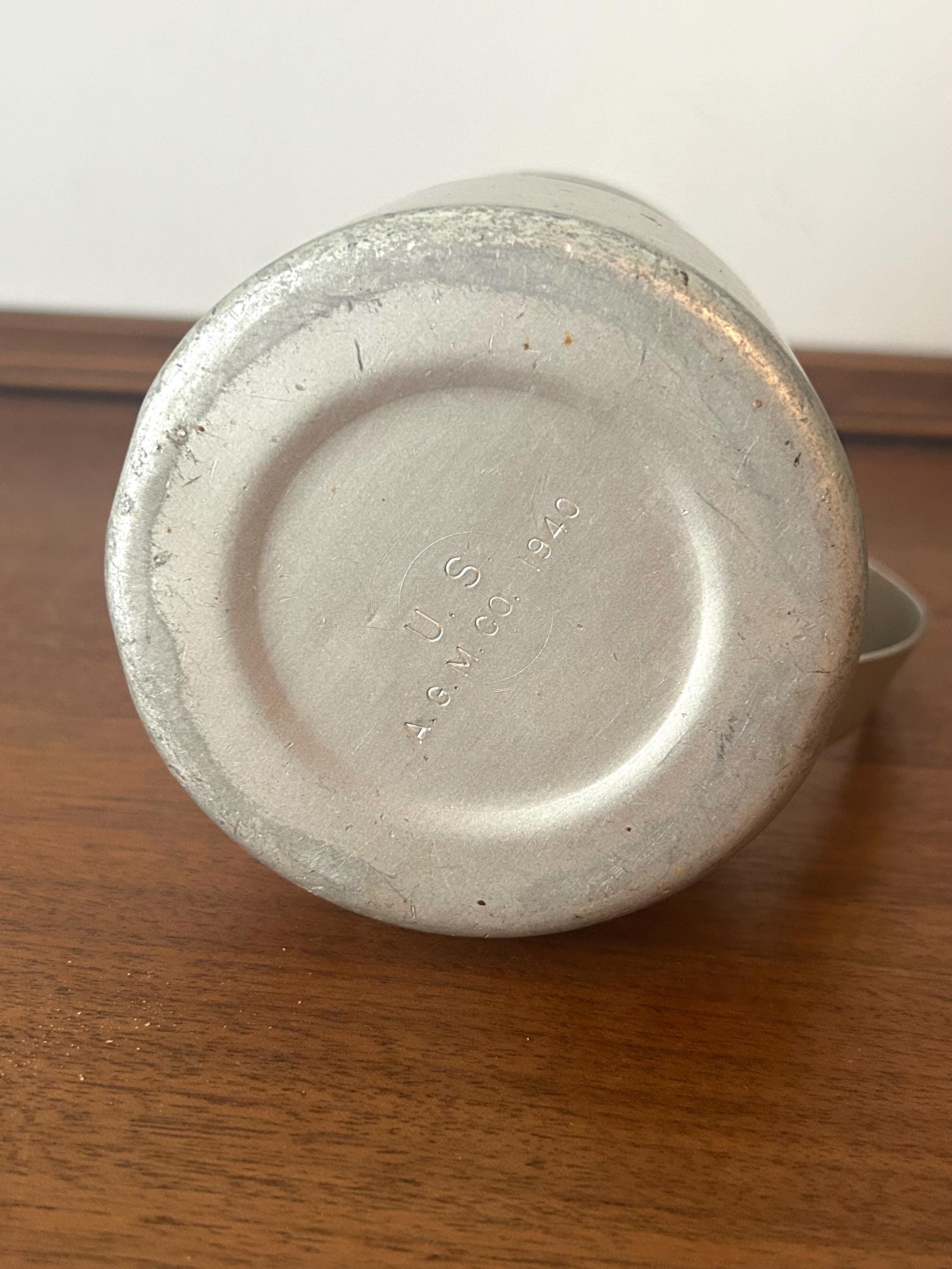Vintage WWII U.S. Army Military Aluminum Mess Hall Creamer Pitcher ...