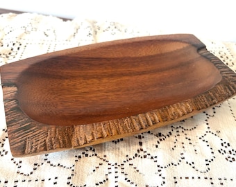 Vintage hand made wood bowl primitive  rustic design.